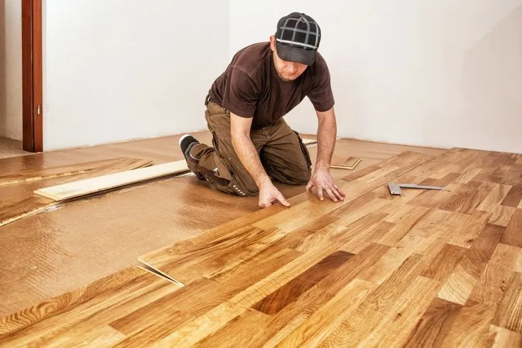 Hardwood timber floor installation in Victoria, Australia.